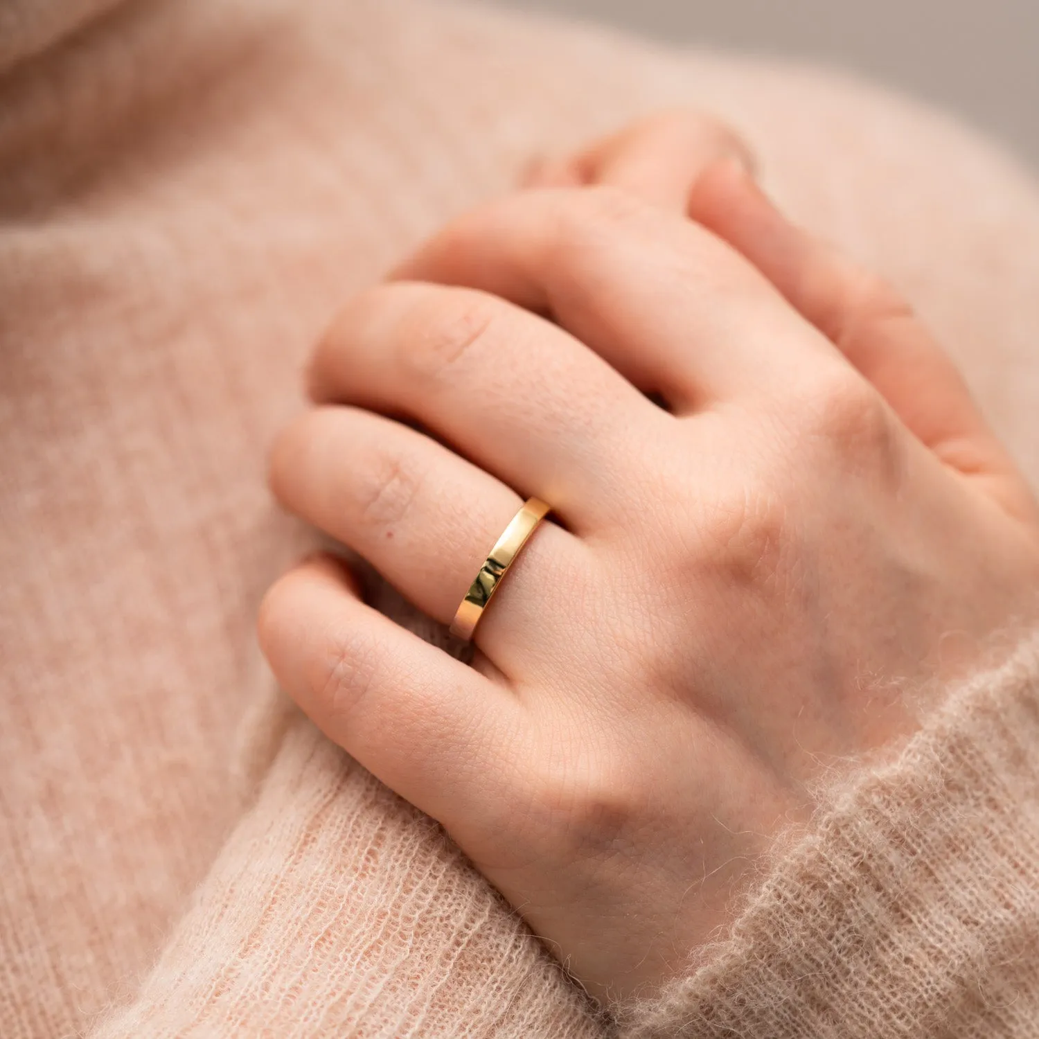 Flat Court | 3.0mm Wedding Band sold by Ethica Diamonds product image thumbnail 5