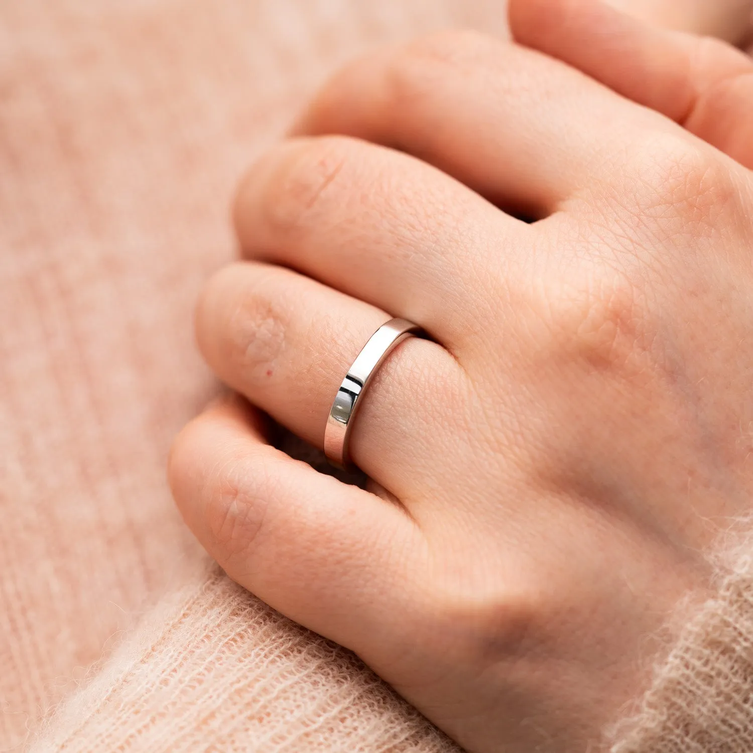 Flat Court | 3.0mm Wedding Band sold by Ethica Diamonds product image thumbnail 2