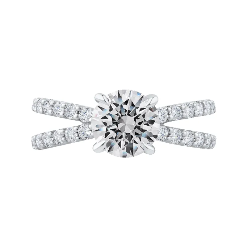The Chloe Ring | Lab Diamond Reverse Split Shank Engagement made by Ethica Diamonds