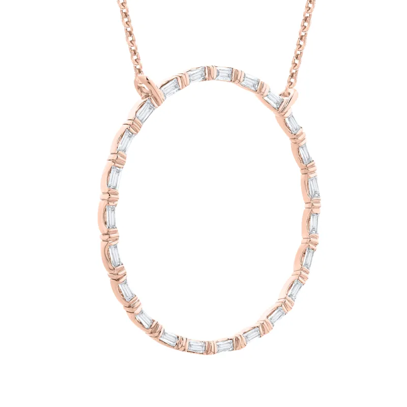 The Felicity Pendant | Baguette Lab Diamond Circle sold by Ethica Diamonds