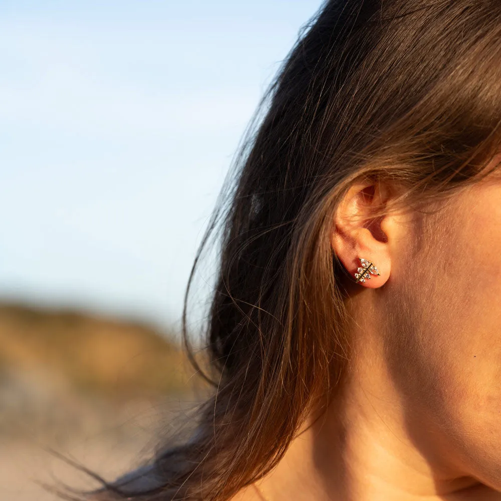 The Kelynen Earrings | VS1 D-E Lab Diamonds. 100% Recycled 9k Gold sold by Ethica Diamonds product image thumbnail 3