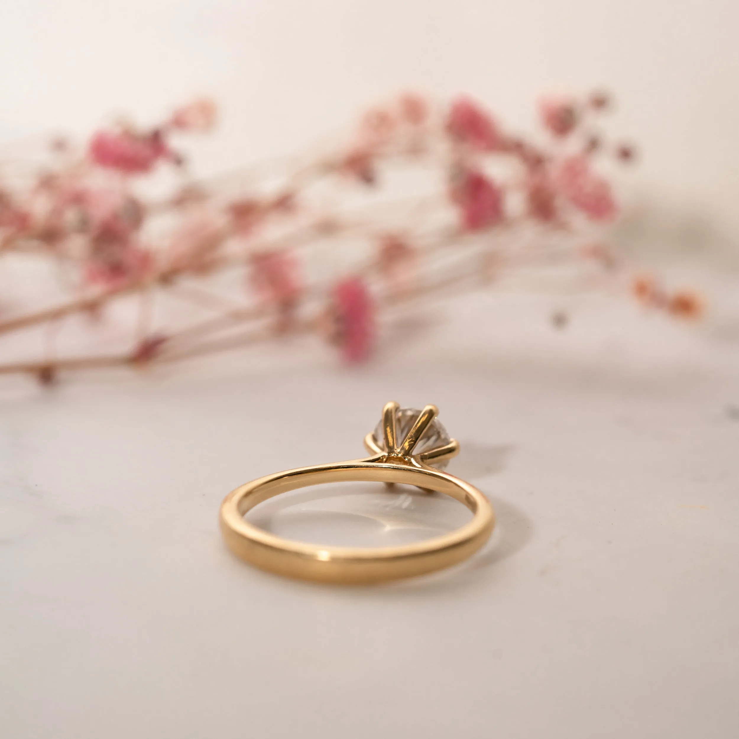 The Sissy Ring | Round Lab Diamond Petite Six Claw Engagement Solitaire sold by Ethica Diamonds product image thumbnail 5