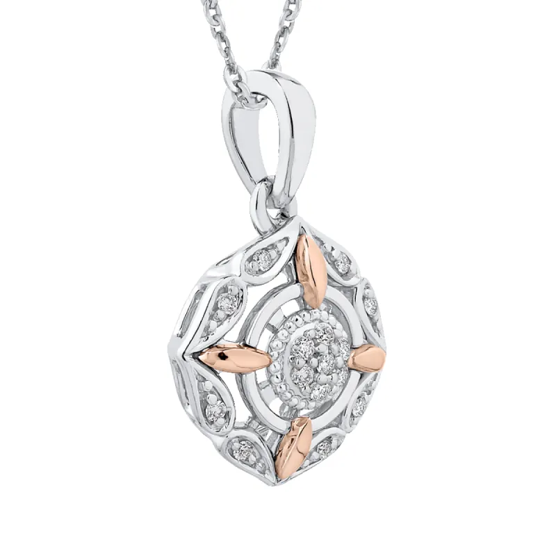The Angelina Pendant | Round Lab Diamond Classic Halo sold by Ethica Diamonds