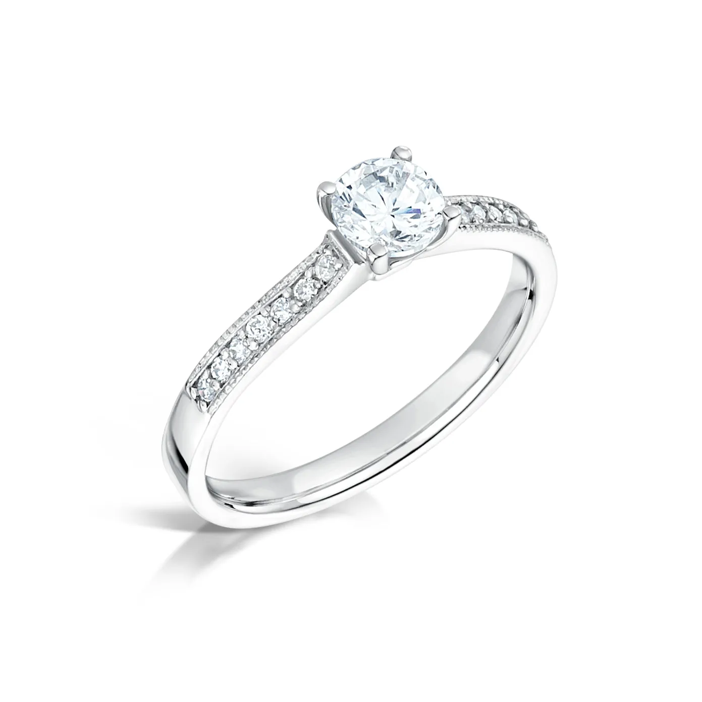 The Lia Ring | Lab Diamond Grain Set Engagement Solitaire sold by Ethica Diamonds product image thumbnail 2