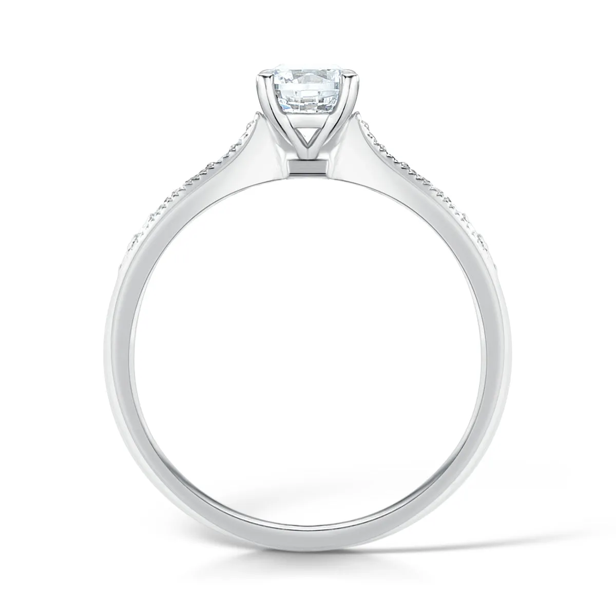 The Lia Ring | Lab Diamond Grain Set Engagement Solitaire sold by Ethica Diamonds product image thumbnail 3
