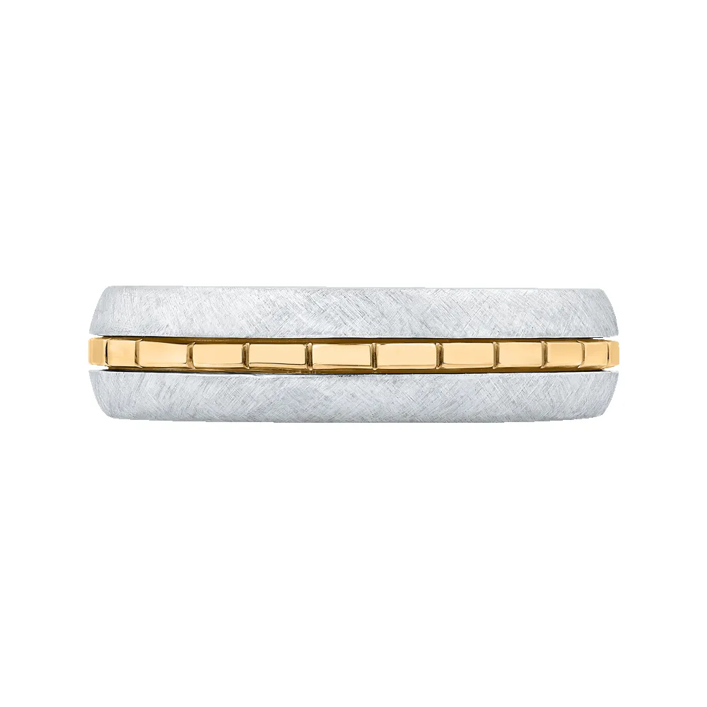 The Eros Ring | Textured Two Tone Band sold by Ethica Diamonds product image thumbnail 4