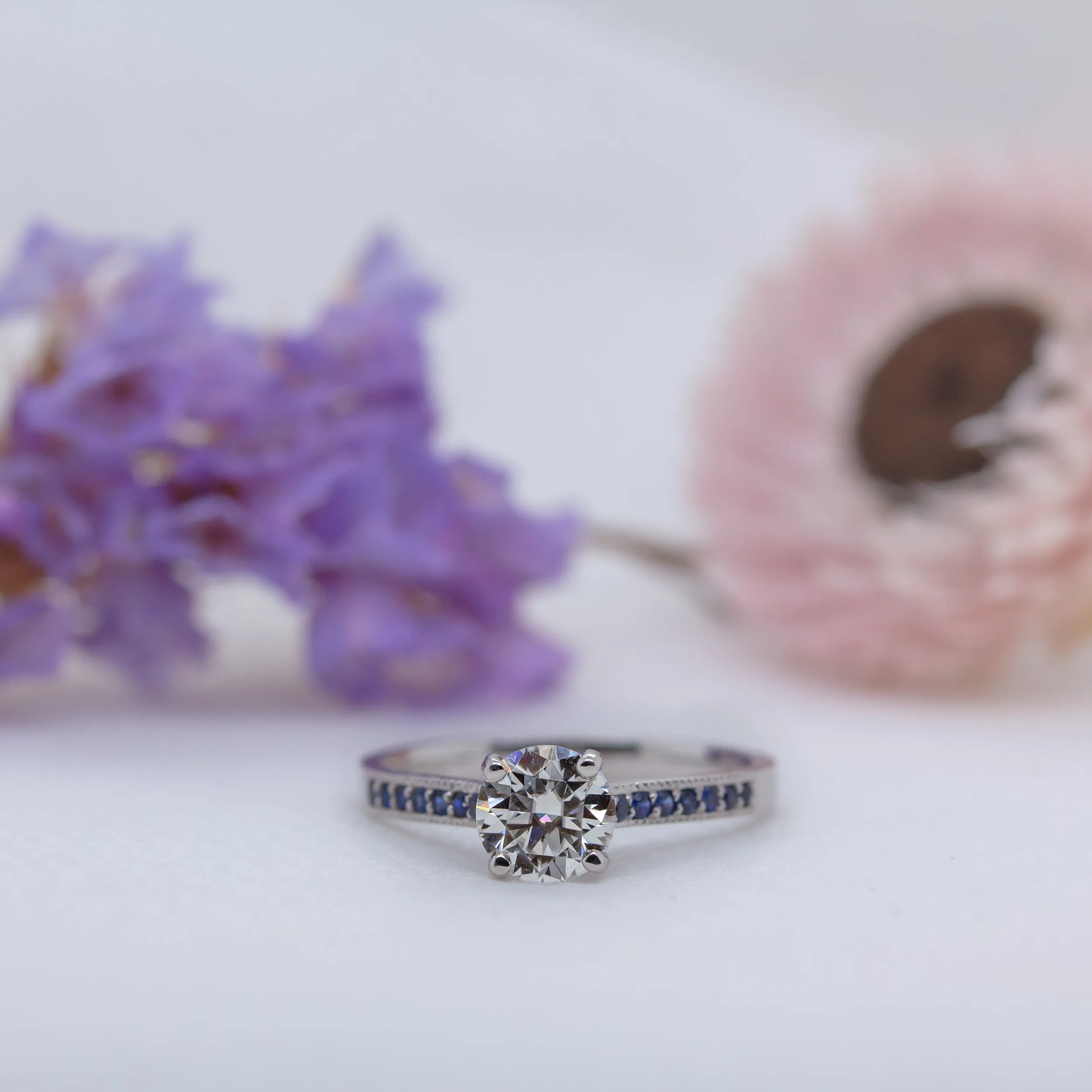The Lia Ring | Lab Diamond Grain Set Engagement Solitaire sold by Ethica Diamonds product image thumbnail 5