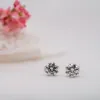 The Diandra Earrings | Moissanite Round Six Claw Solitaire Studs sold by Ethica Diamonds