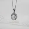 The Diana Pendant | Round Lab Diamond Halo sold by Ethica Diamonds