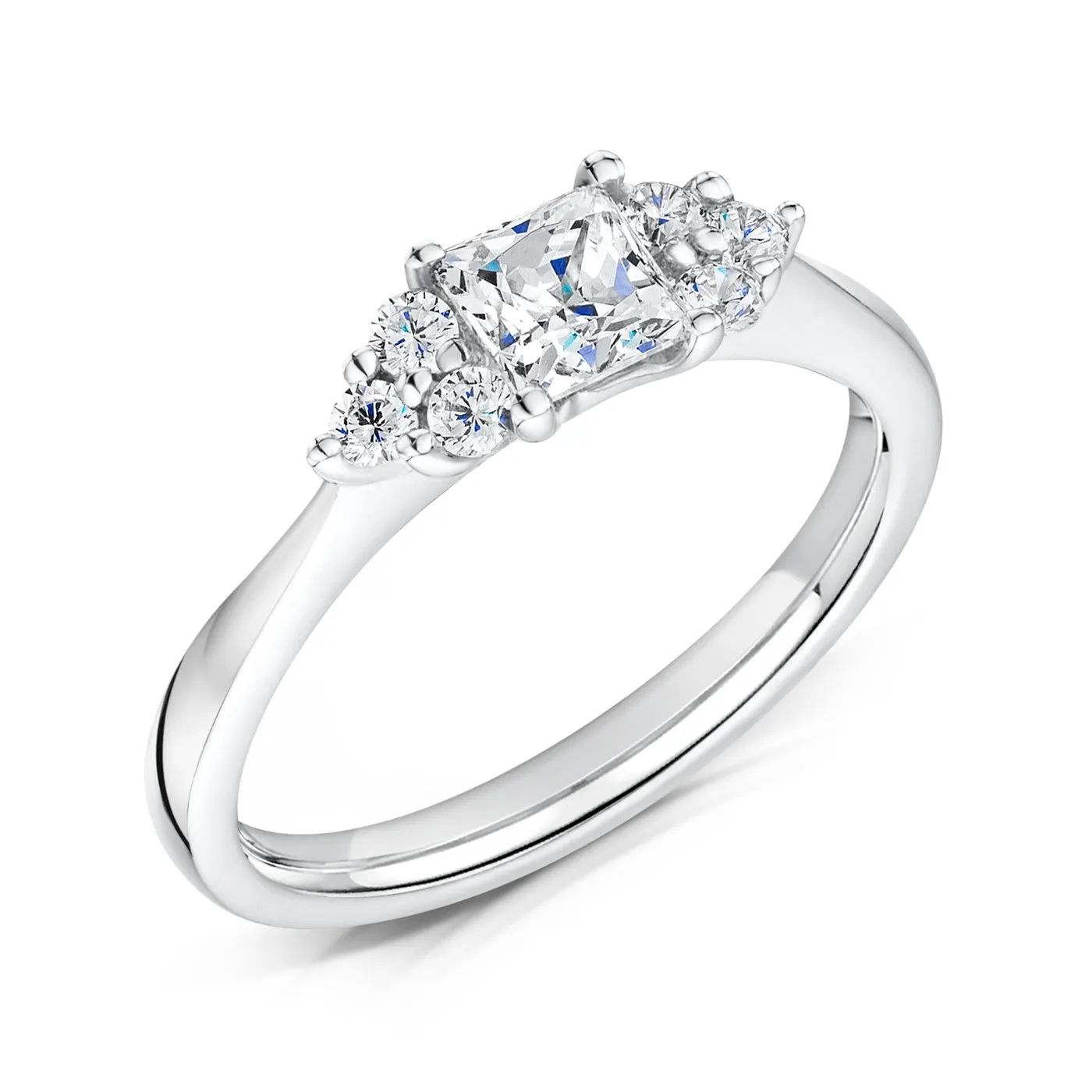 The Victoria Ring | Princess Lab Diamond Accented Dainty Engagement sold by Ethica Diamonds product image thumbnail 5