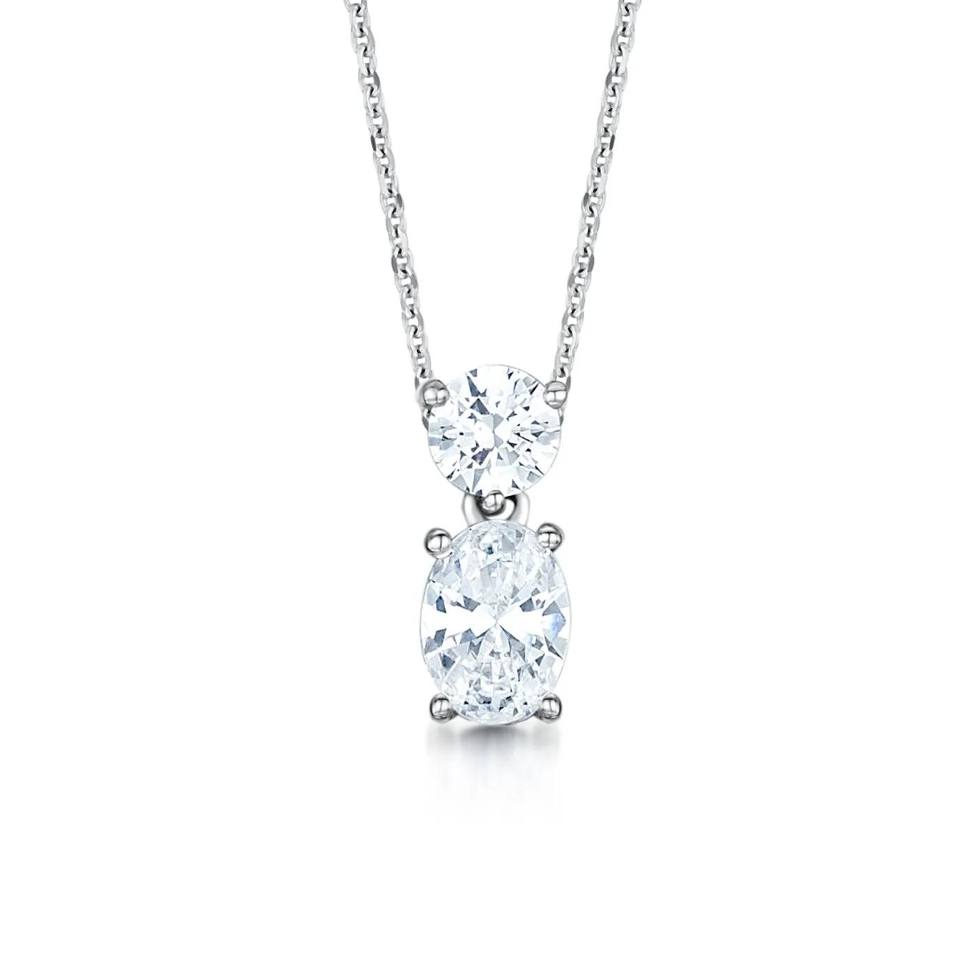 The Gaia Pendant | Round & Oval Lab Diamond Elegant Drop sold by Ethica Diamonds