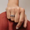 The Arola Ring | Lab Diamond & Sapphire Vintage Openwork Statement sold by Ethica Diamonds