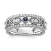 The Arola Ring | Lab Diamond & Sapphire Vintage Openwork Statement sold by Ethica Diamonds