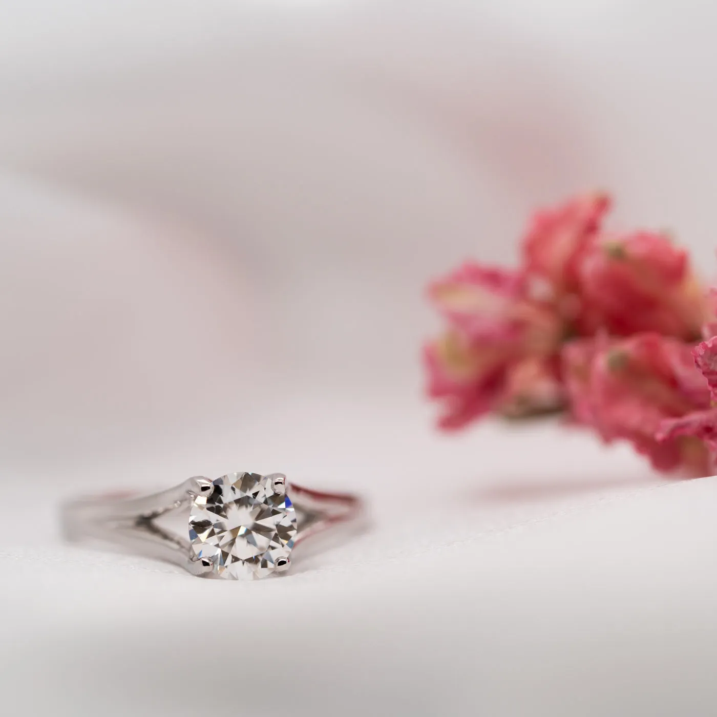 The Abrielle Ring | Round Lab Diamond Split Shank Solitaire Engagement sold by Ethica Diamonds product image thumbnail 5