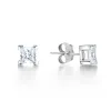 The Thea Earrings | Princess Lab Diamond Chevron Studs sold by Ethica Diamonds