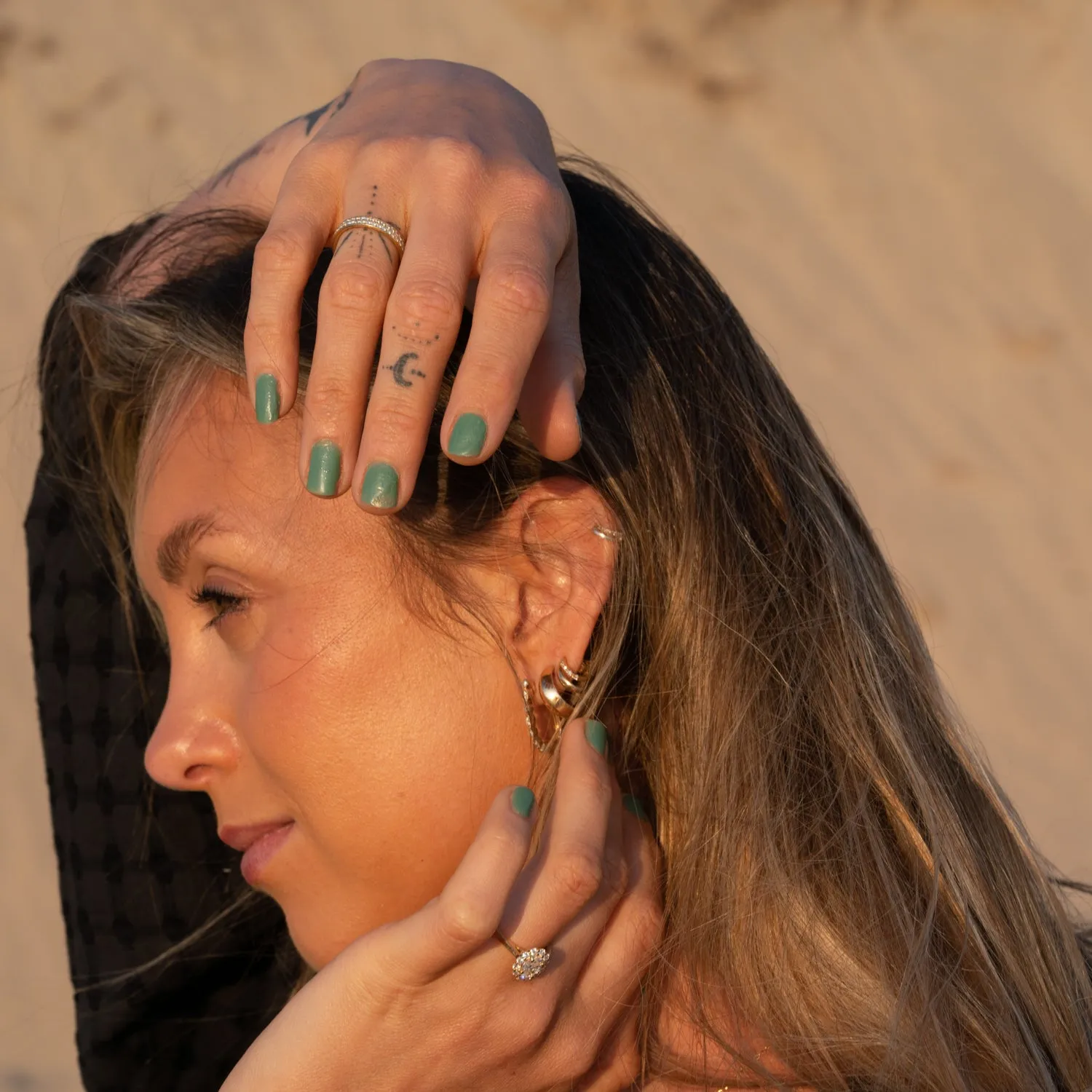 The Fleur | 1.05ct Oval Lab Diamond Vintage Halo Engagement Ring sold by Ethica Diamonds product image thumbnail 3