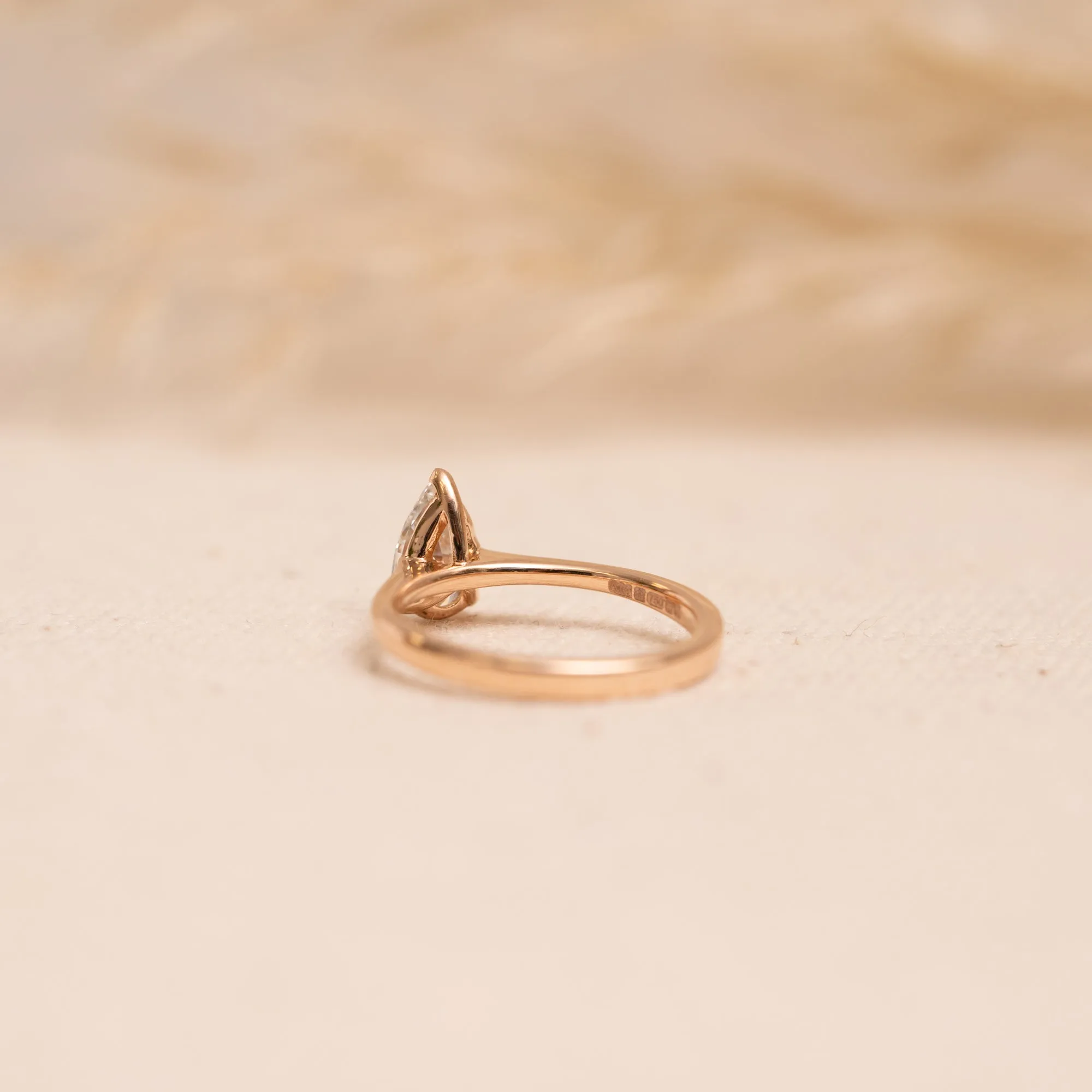 The Ali | Pear Cut Lab Diamond Dainty Solitaire Engagement Ring sold by Ethica Diamonds product image thumbnail 4