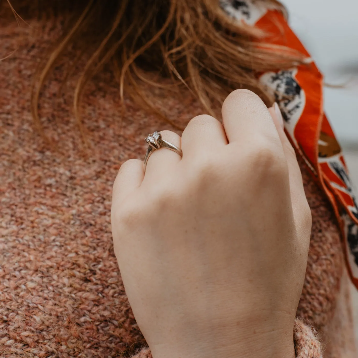 The Athena | Round Lab Diamond Six Claw Solitaire Engagement Ring sold by Ethica Diamonds product image thumbnail 4