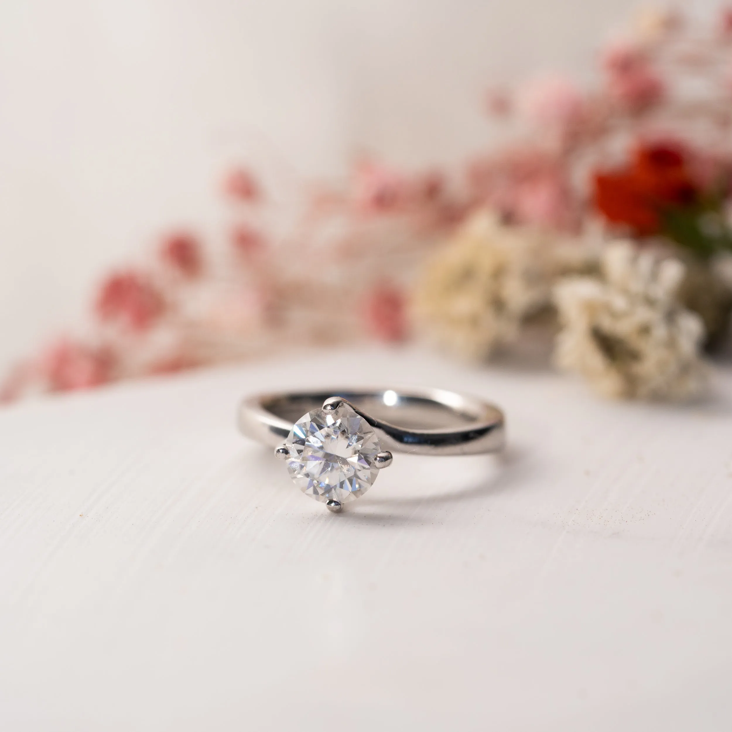 The Aria | Round Lab Diamond Modern Solitaire Engagement Ring sold by Ethica Diamonds product image thumbnail 5