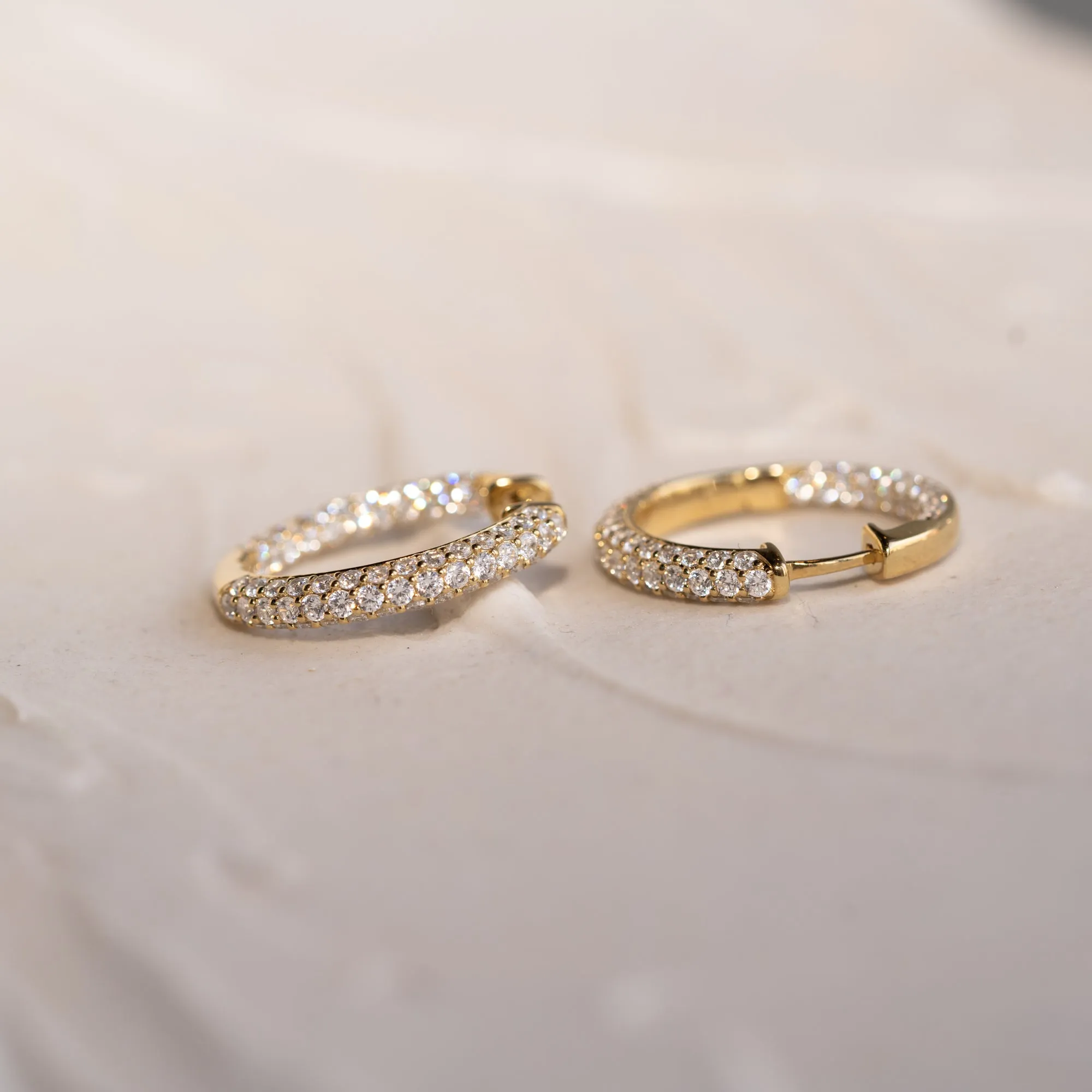 The Ella | Medium 8.0ct Diamond Hoop Earrings sold by Ethica Diamonds product image thumbnail 3