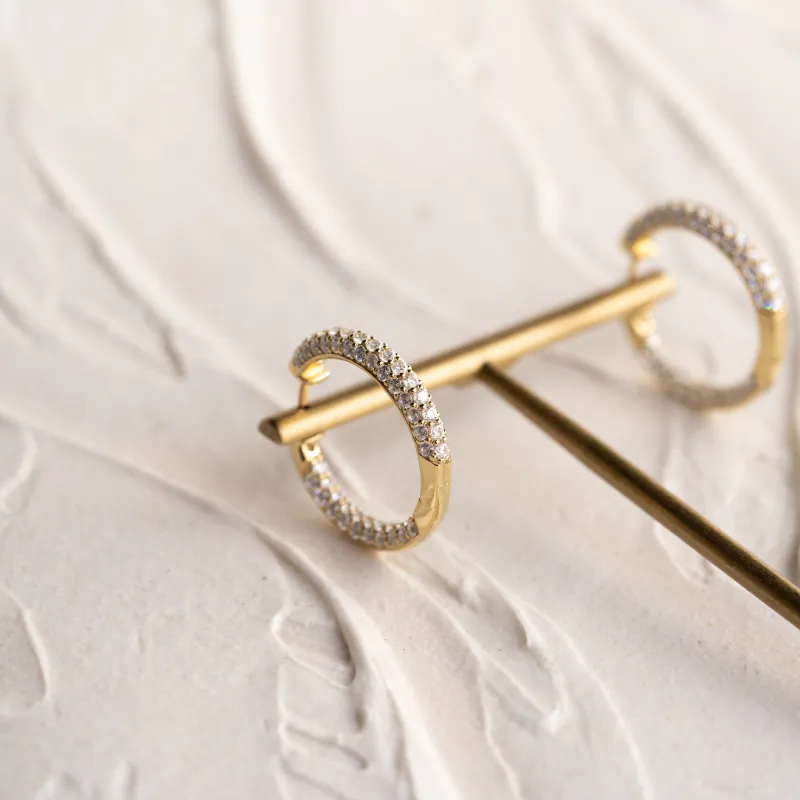 The Ella | Medium 8.0ct Diamond Hoop Earrings sold by Ethica Diamonds