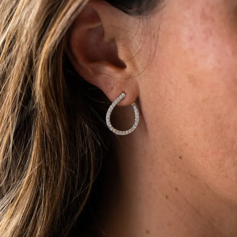 The Mara | 1.0ct Spiralled Hoop Earrings sold by Ethica Diamonds