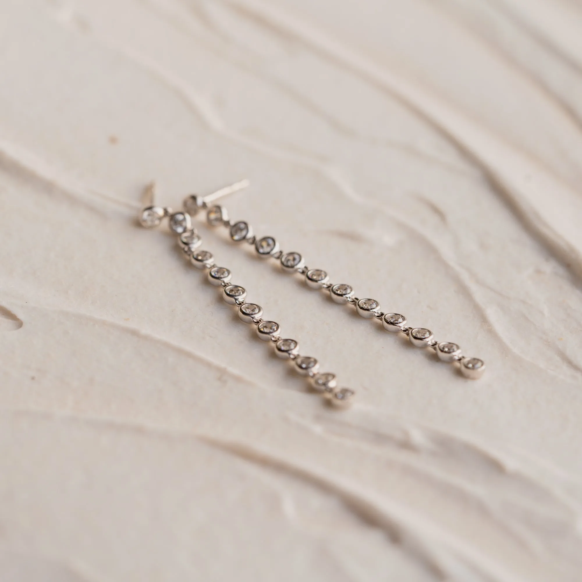 The Talia | 1.0ct Long Drop Dressy Earrings sold by Ethica Diamonds product image thumbnail 5