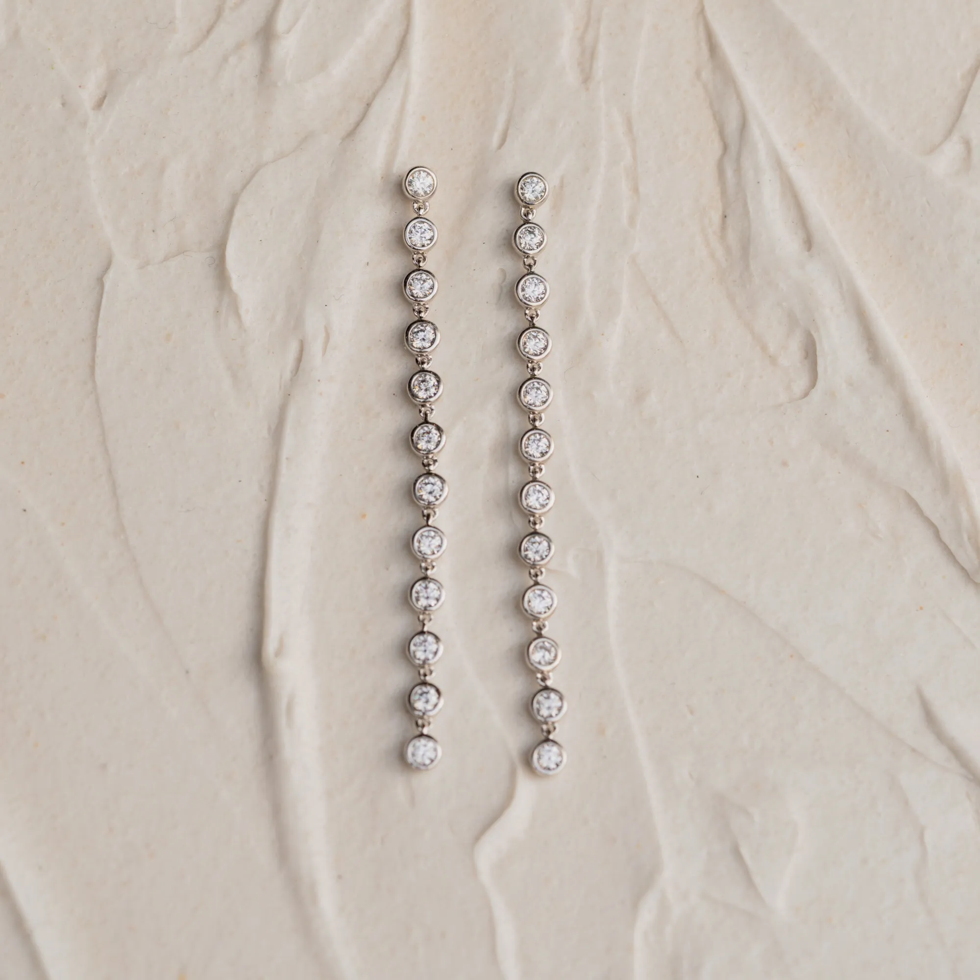 The Talia | 1.0ct Long Drop Dressy Earrings sold by Ethica Diamonds product image thumbnail 2