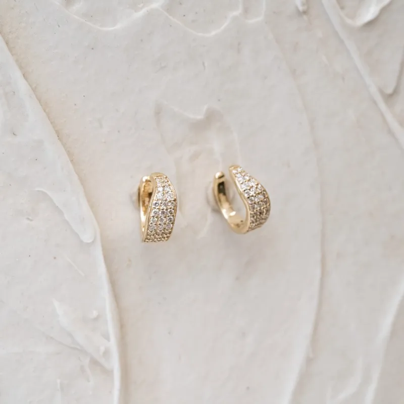 The Amaris | 1.2ct Diamond Hoop Earrings in 9k Gold made by Ethica Diamonds