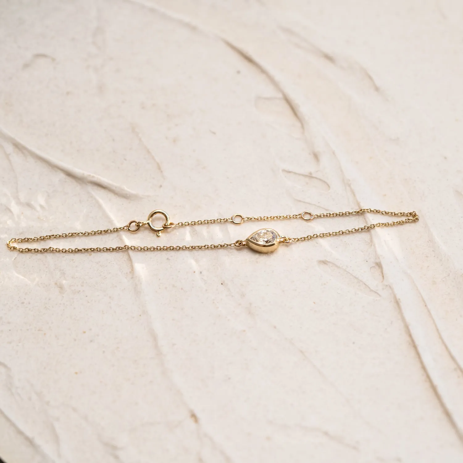 The Manon | Single Pear Cut 0.5ct Diamond Bracelet sold by Ethica Diamonds product image thumbnail 3