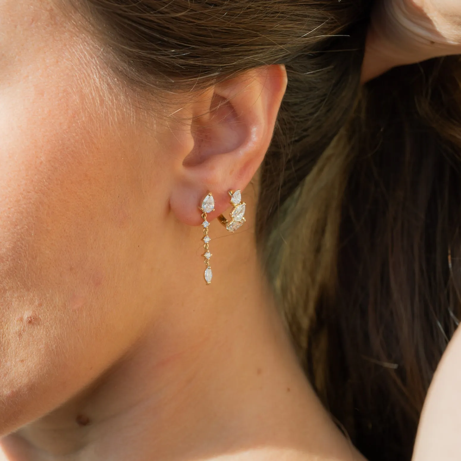 The Evelina | Pear Cut 1.52ct Lab Grown Diamond Earrings sold by Ethica Diamonds product image thumbnail 3