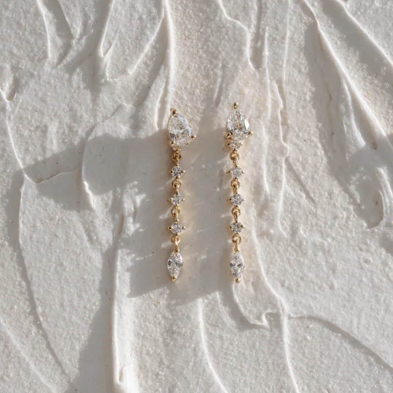The Evelina | Pear Cut 1.52ct Lab Grown Diamond Earrings made by Ethica Diamonds
