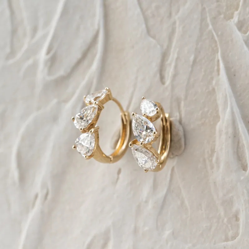The Maren | 2.0ct Diamond Huggie Earrings made by Ethica Diamonds