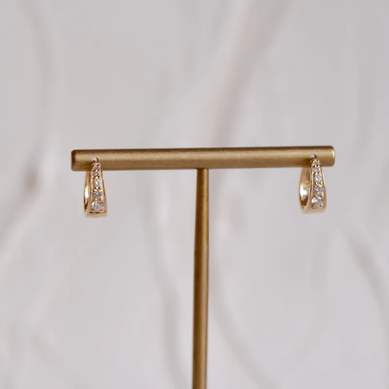 The Penny | 0.56ct Diamond Huggie Hoops made by Ethica Diamonds