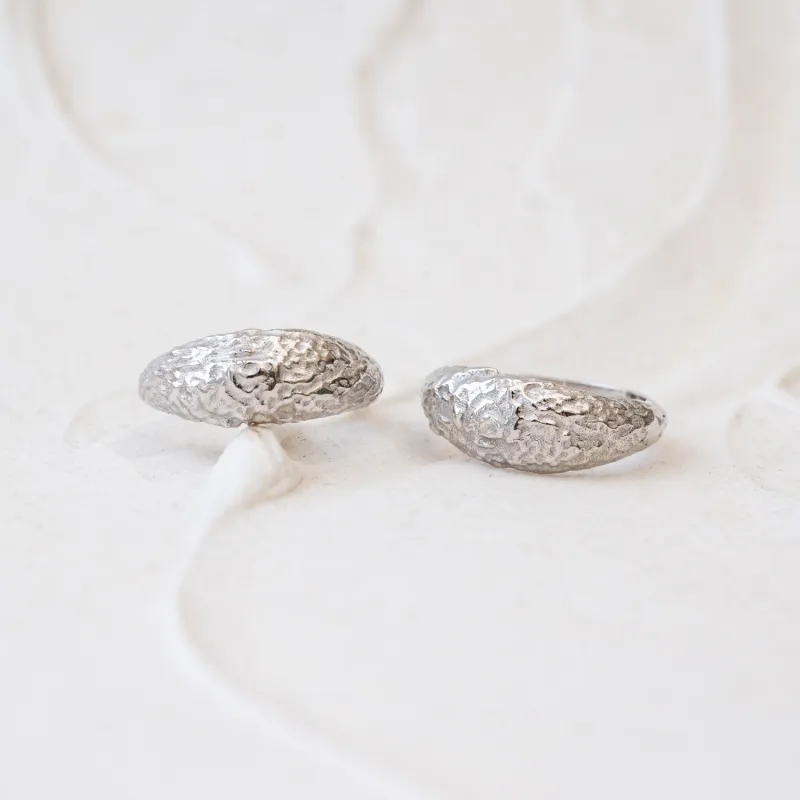 The Sade | 9k Gold Textured Hoop Earrings sold by Ethica Diamonds