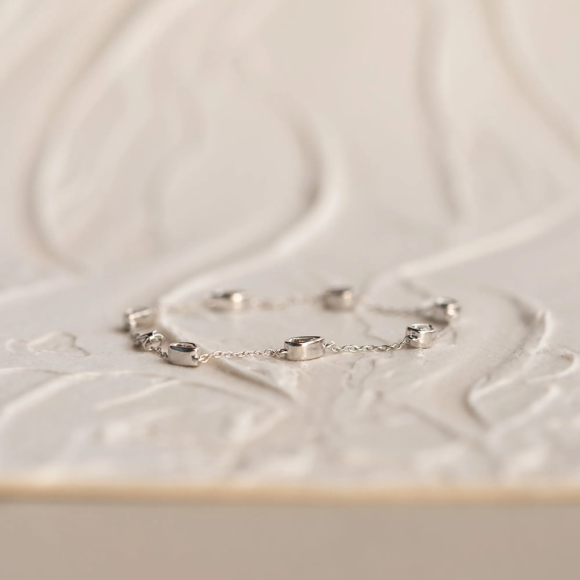 The Elodie | 1.20ct Pear Cut Lab Diamond Station Bracelet 9k Gold sold by Ethica Diamonds product image thumbnail 4