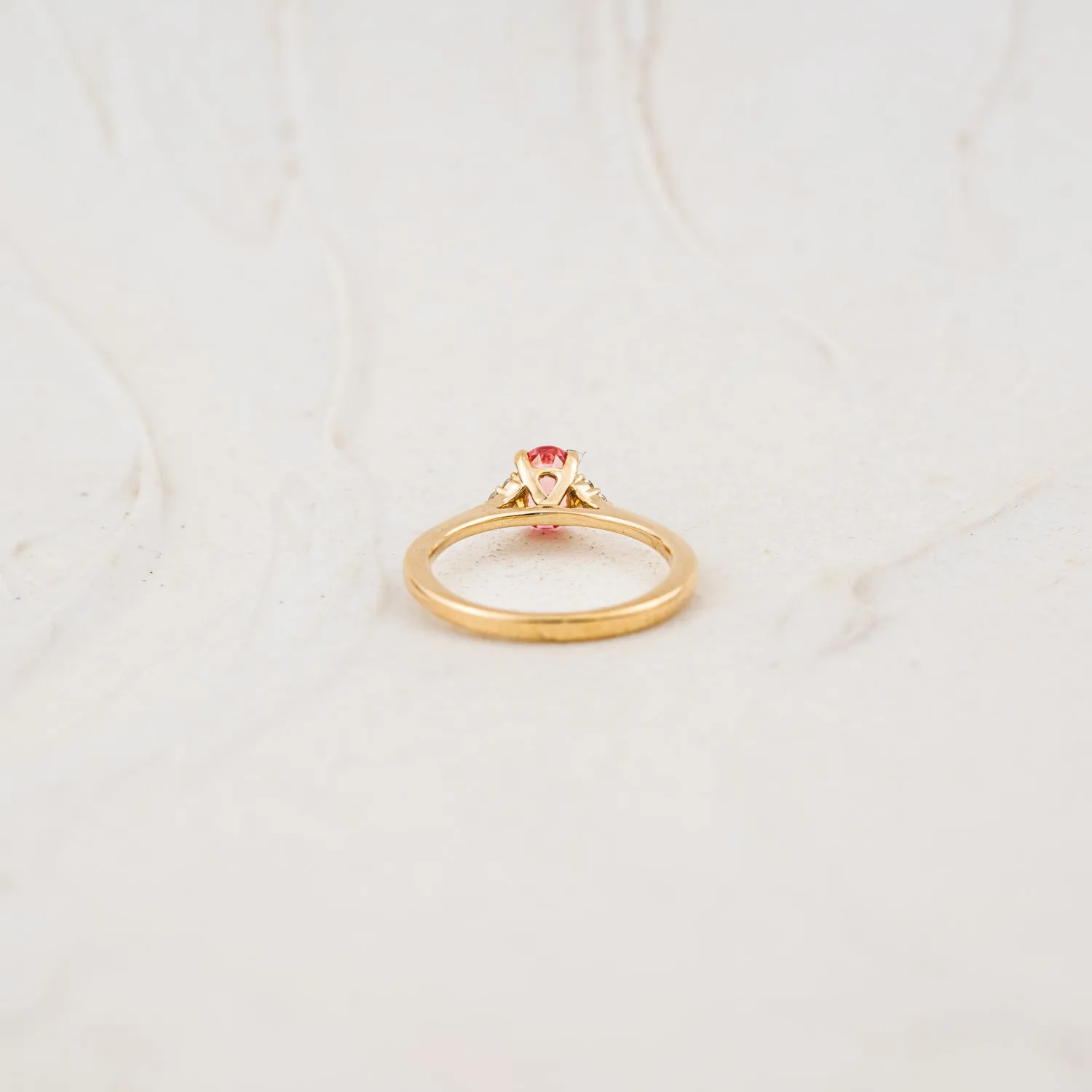 The Victoria - Coloured Diamond | Oval Cut Lab Diamond Accented Dainty Ring sold by Ethica Diamonds product image thumbnail 5