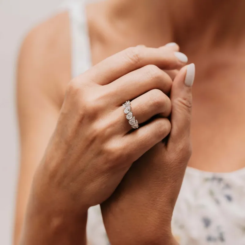 The Simone Ring | Moissanite Pear Cut Statement sold by Ethica Diamonds
