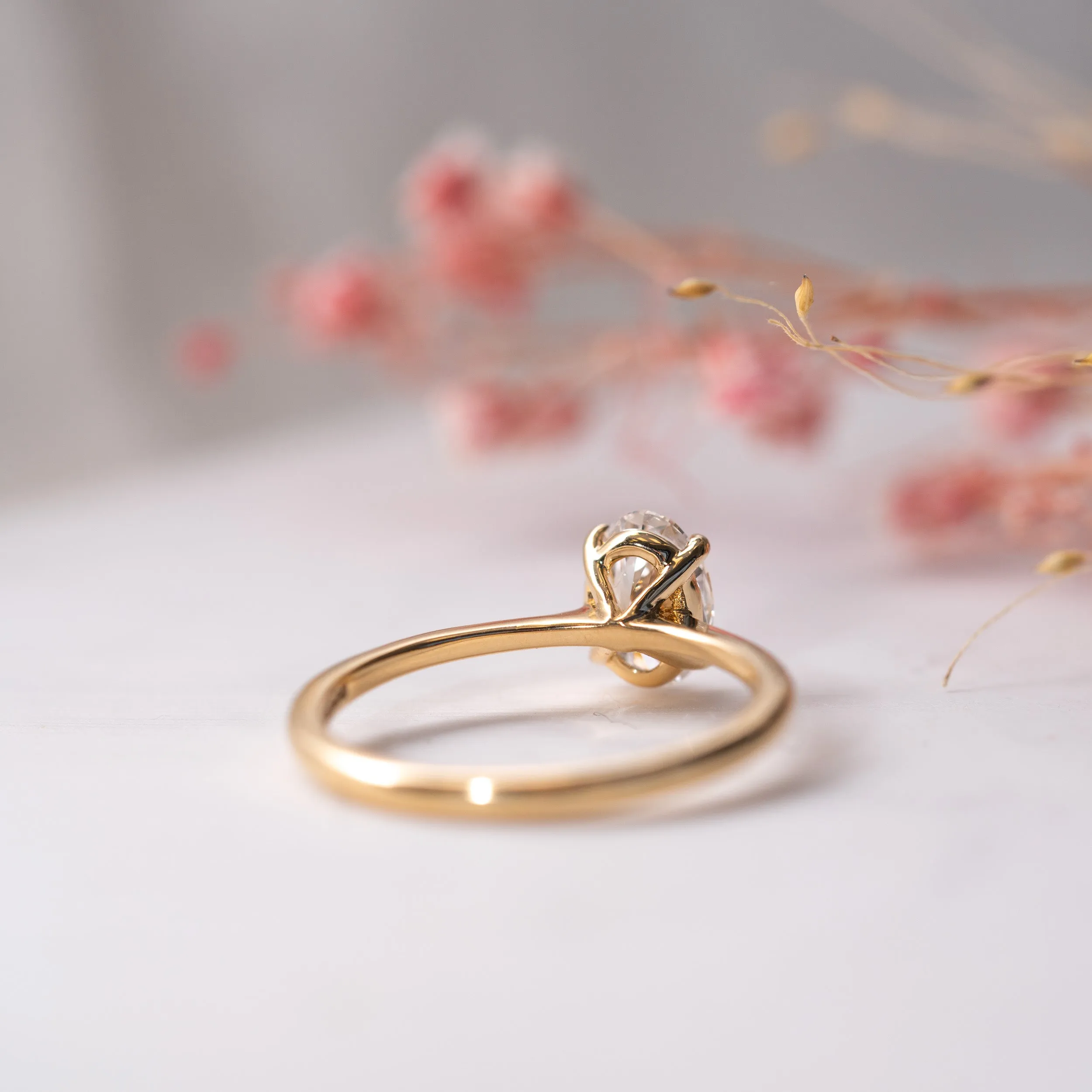 The Penelope Ring | Oval Moissanite Slim Engagement Solitaire sold by Ethica Diamonds product image thumbnail 4