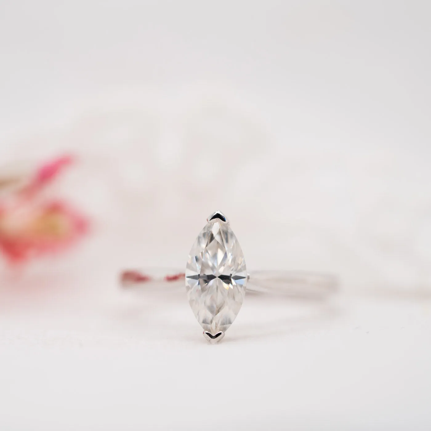 The Rosemont Ring | 1.02ct E VVS1 Marquise Engagement Solitaire 950 Platinum sold by Ethica Diamonds