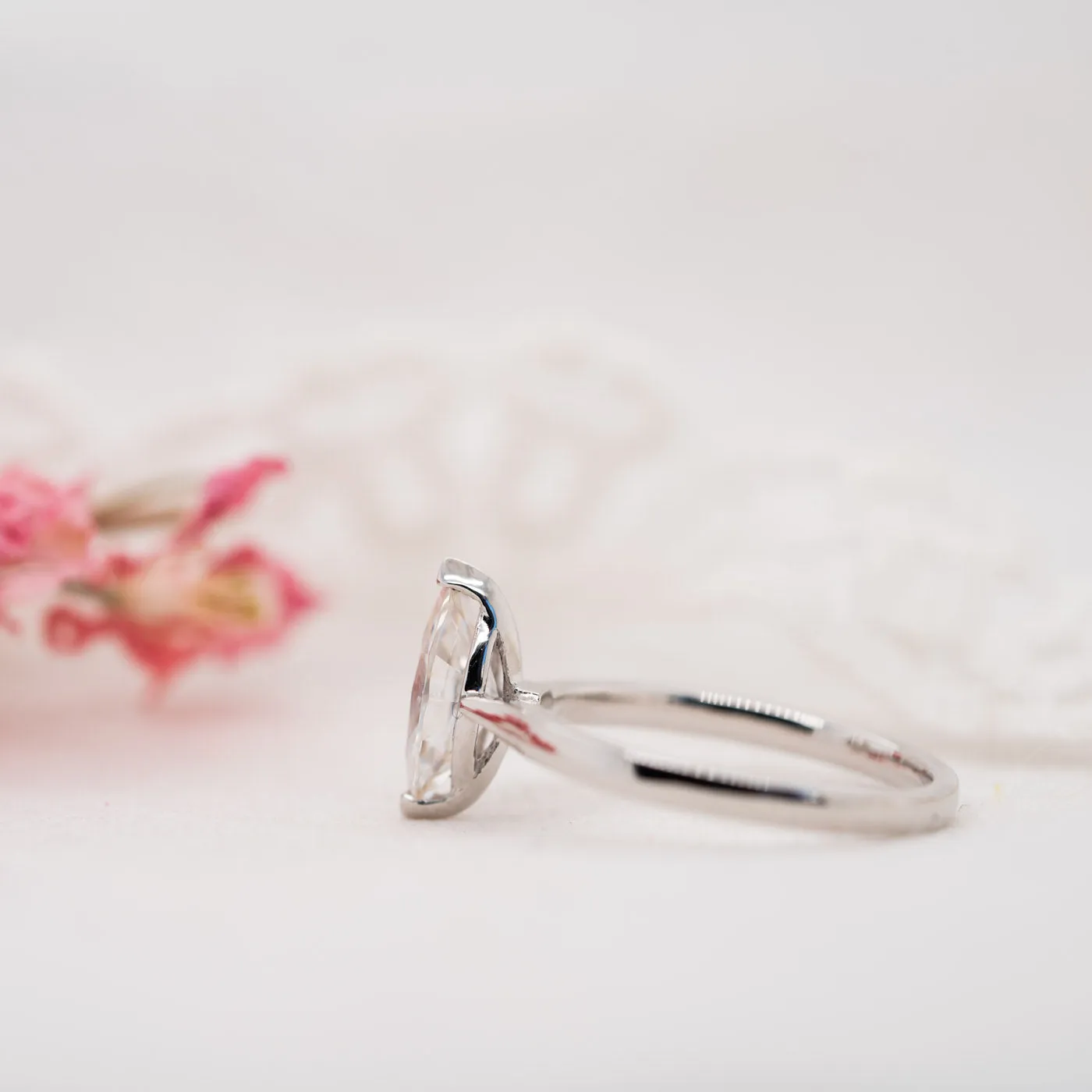 The Rosemont Ring | 1.02ct E VVS1 Marquise Engagement Solitaire 950 Platinum sold by Ethica Diamonds product image thumbnail 4