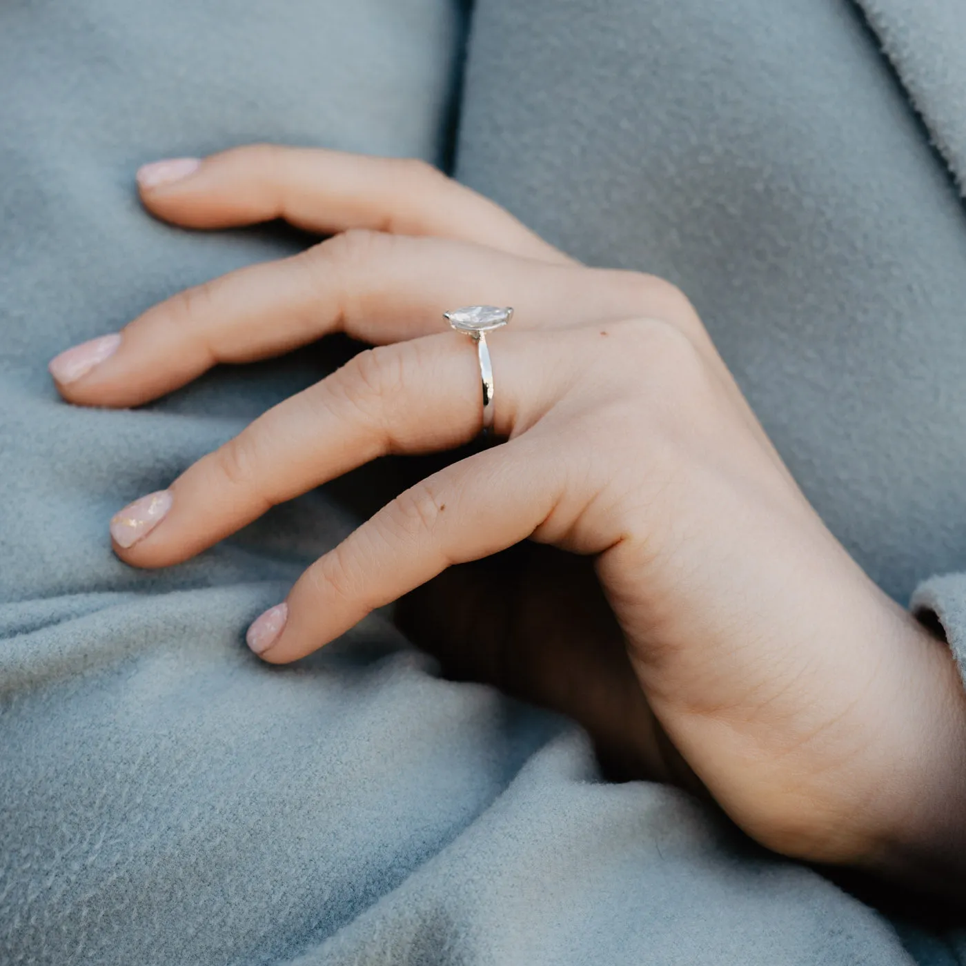 The Rosemont Ring | 1.02ct E VVS1 Marquise Engagement Solitaire 950 Platinum sold by Ethica Diamonds product image thumbnail 3