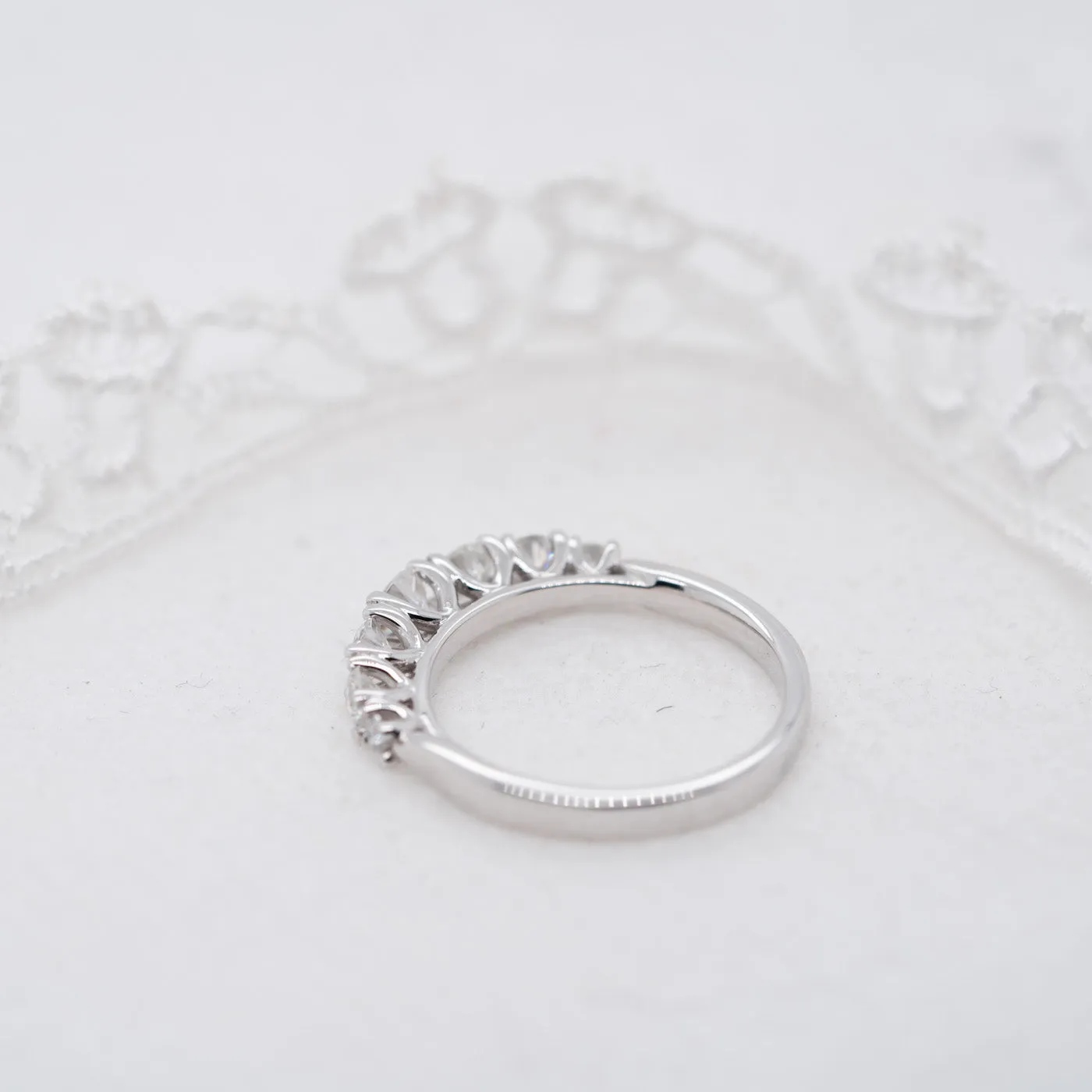 The Nicola | Round Lab Diamond Half Set Graduating Eternity Ring sold by Ethica Diamonds product image thumbnail 3