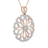 The Kaia Necklace | Lab Diamond Floral Medallion Charm sold by Ethica Diamonds