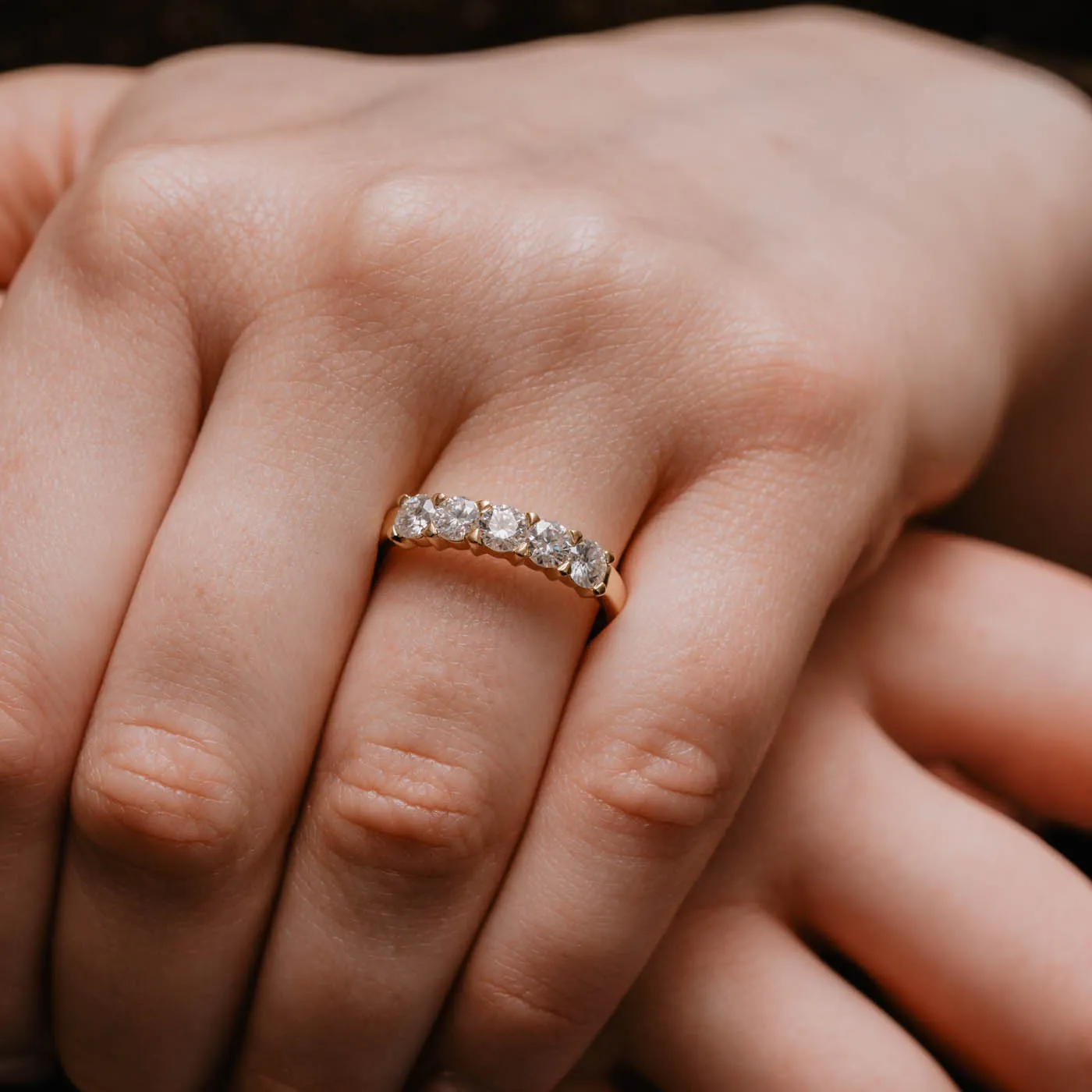 The Amabel Ring | Moissanite Classic Five Stone sold by Ethica Diamonds product image thumbnail 5