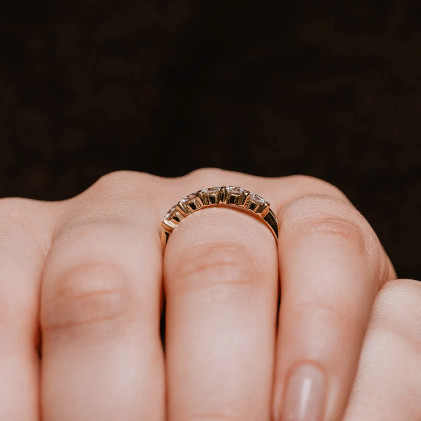 The Amabel Ring | Moissanite Classic Five Stone sold by Ethica Diamonds product image thumbnail 4