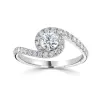 The Sierra Ring | Lab Diamond Shoulder Set Statement Engagement Halo sold by Ethica Diamonds