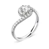 The Sierra Ring | Lab Diamond Shoulder Set Statement Engagement Halo sold by Ethica Diamonds