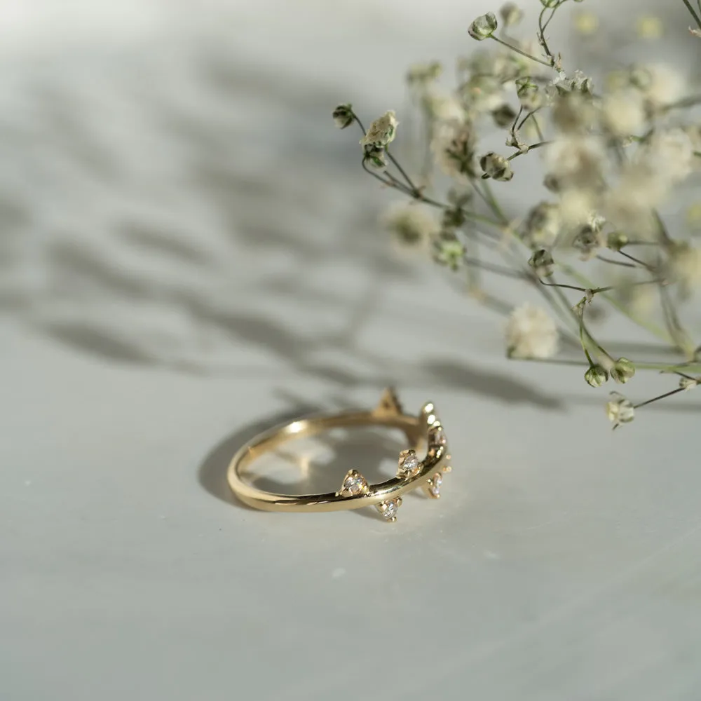 The Bryher Ring | VS1 D-E Lab Diamonds. 100% Recycled 9k Gold Stacking sold by Ethica Diamonds product image thumbnail 4