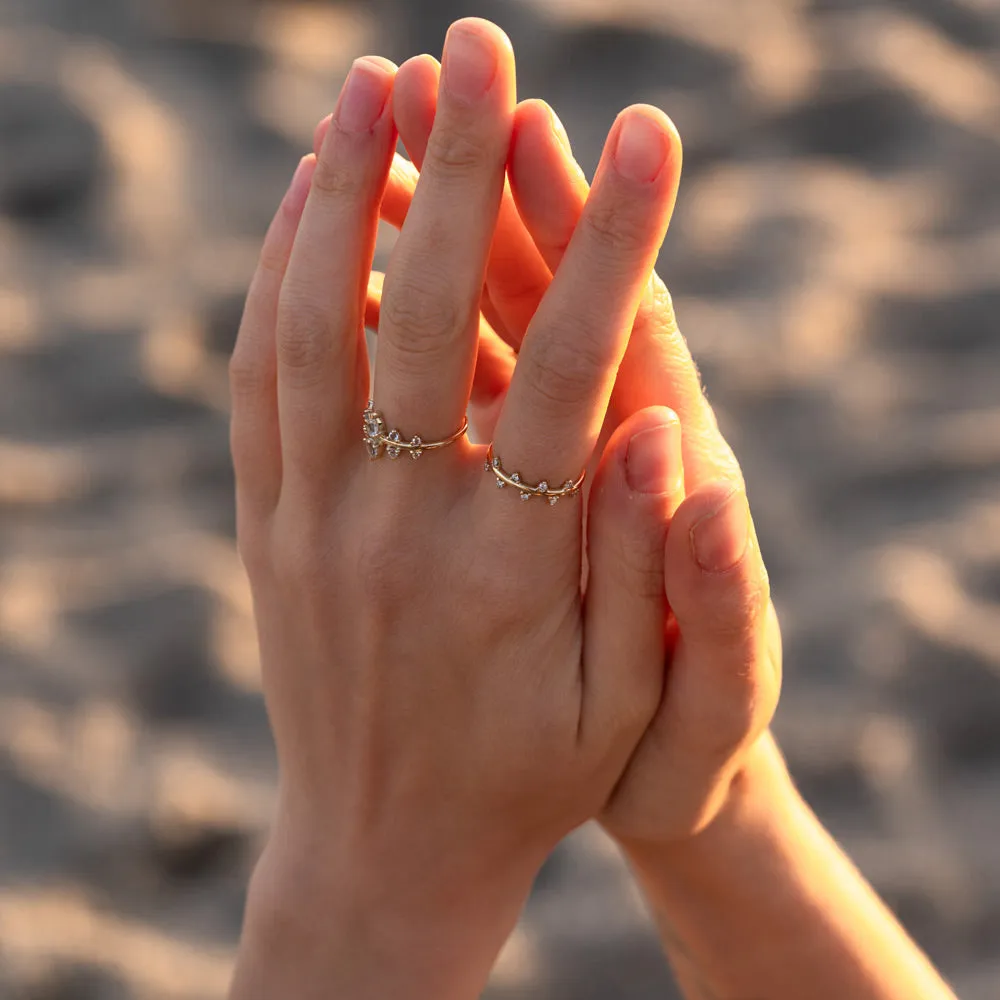 The Bryher Ring | VS1 D-E Lab Diamonds. 100% Recycled 9k Gold Stacking sold by Ethica Diamonds product image thumbnail 2